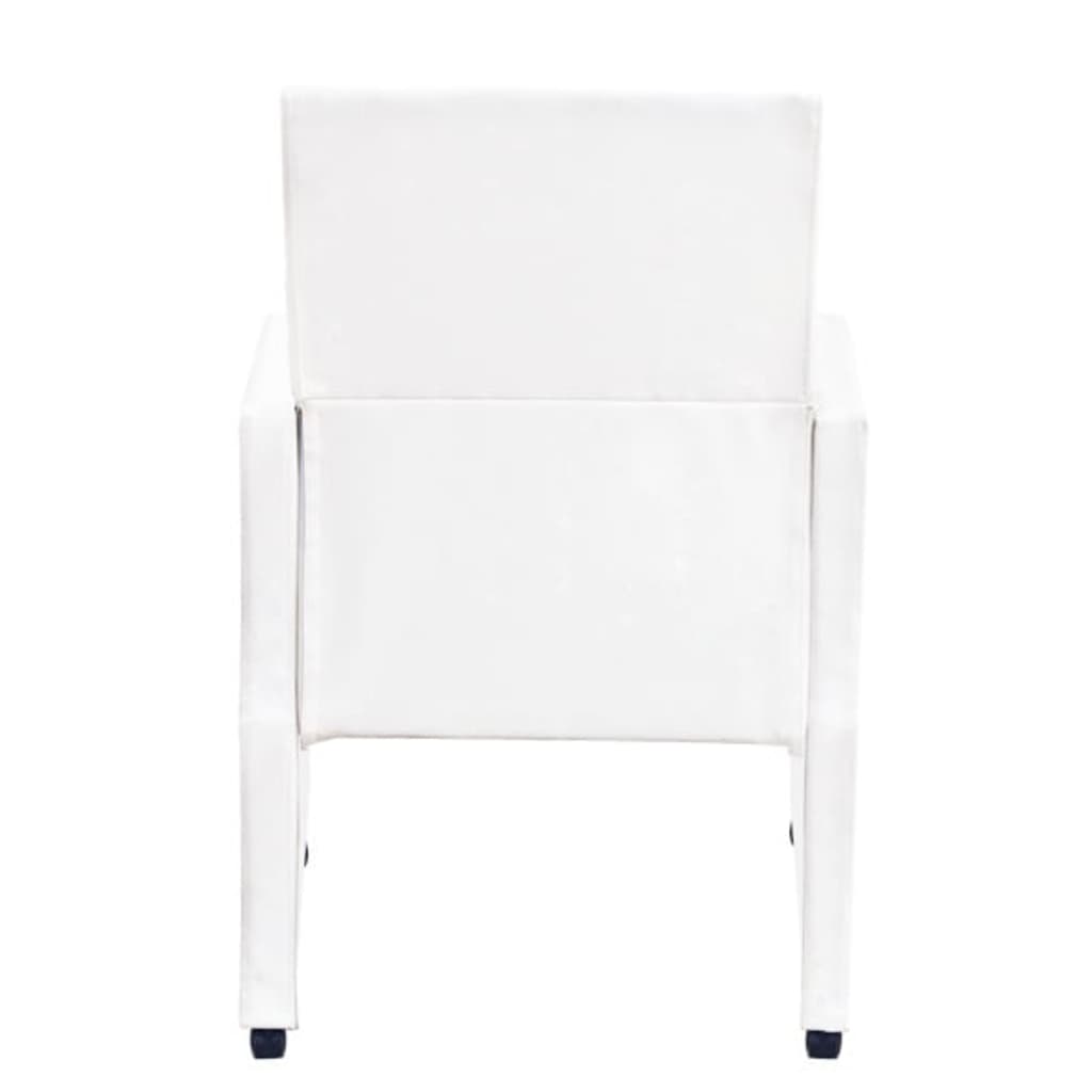 vidaXL Jídelní židle 2 ks bílé umělá kůže