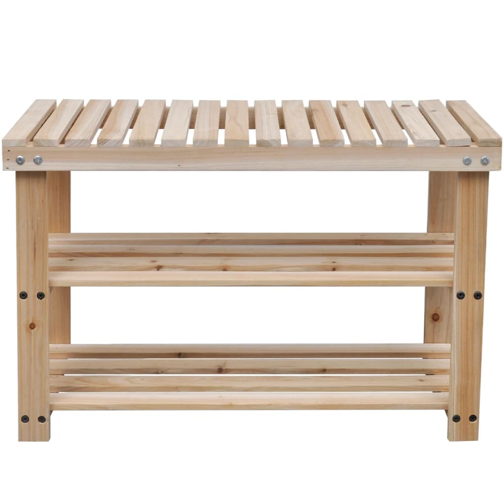 vidaXL Botník s lavičkou 2 v 1 2 ks masivní dřevo