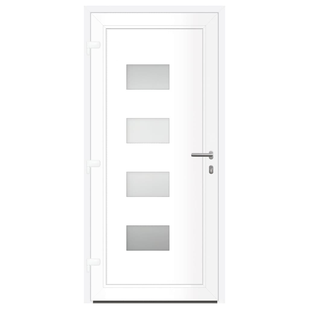 vidaXL Vchodové dveře bílé 100 x 210 cm hliník a PVC