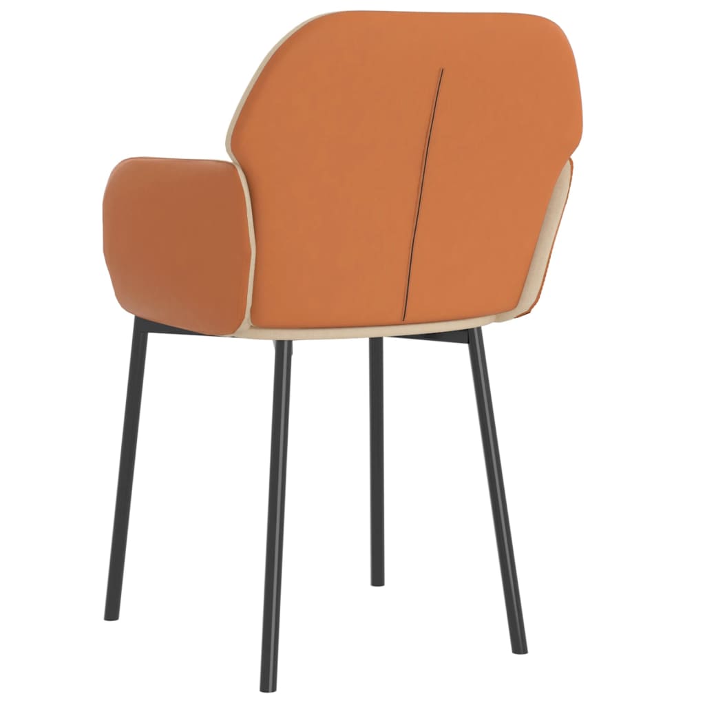 vidaXL Jídelní židle 2 ks krémové textil a umělá kůže