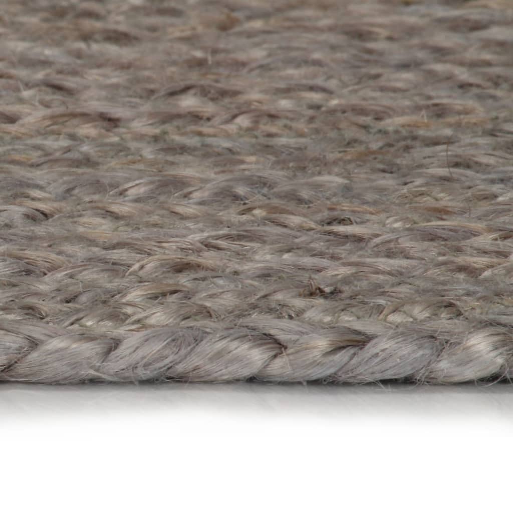 vidaXL Ručně vyrobený koberec juta kulatý 210 cm šedý