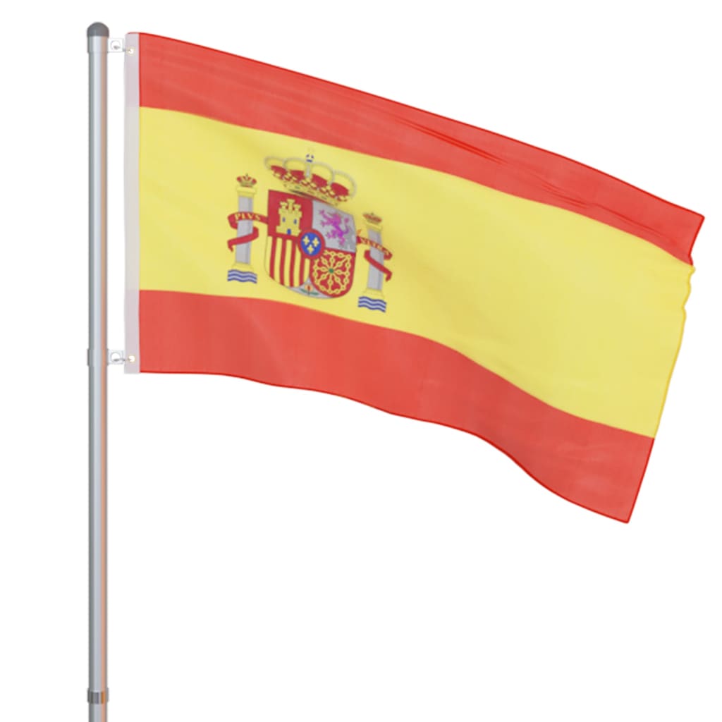 vidaXL Španělská vlajka a stožár hliník 4 m
