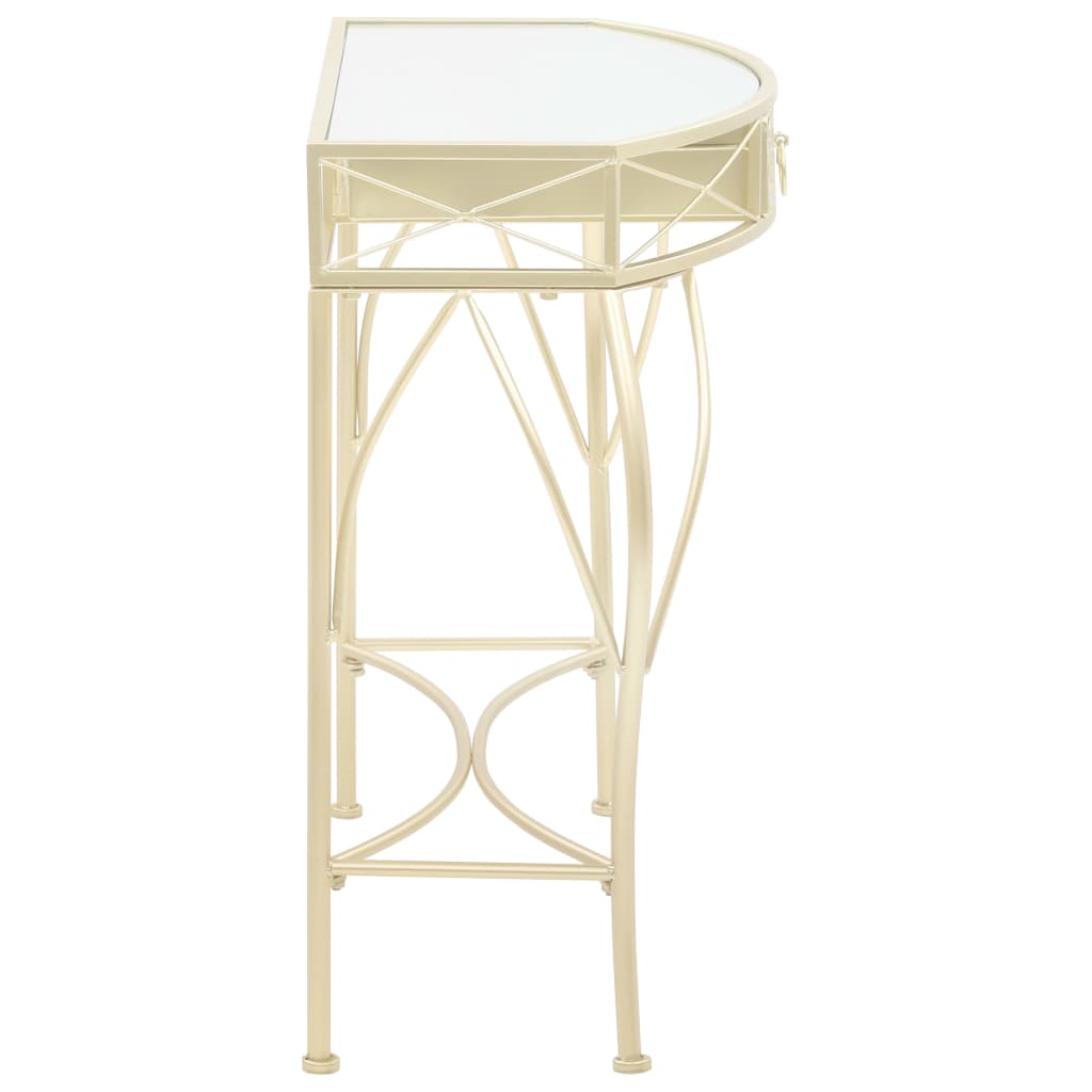 vidaXL Odkládací stolek ve francouzském stylu kovový 82x39x76 cm zlatý