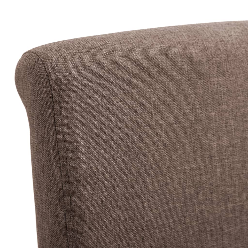 vidaXL Jídelní židle 2 ks hnědé textil
