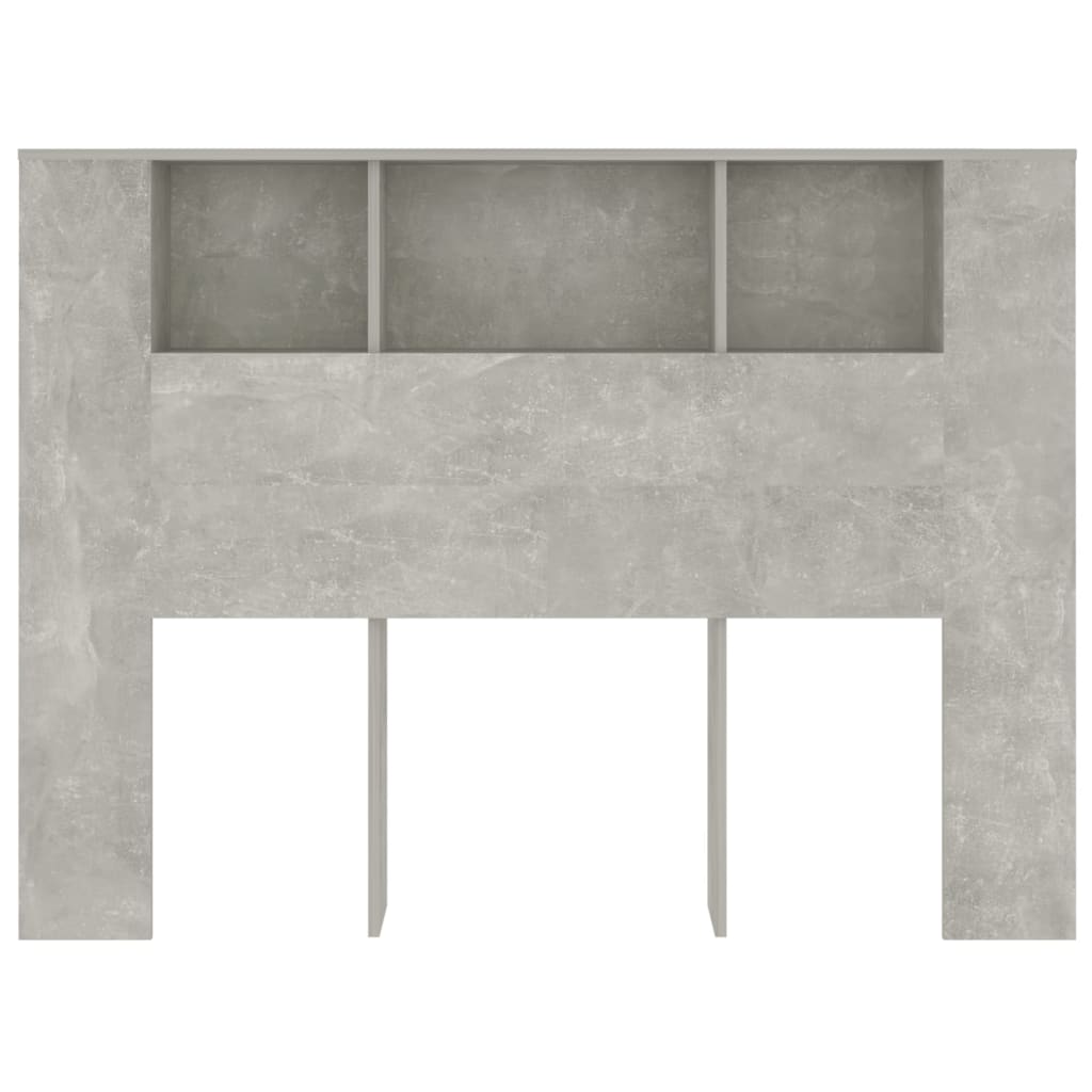 vidaXL Čelo postele s úložným prostorem betonově šedé 140x18,5x104,5cm