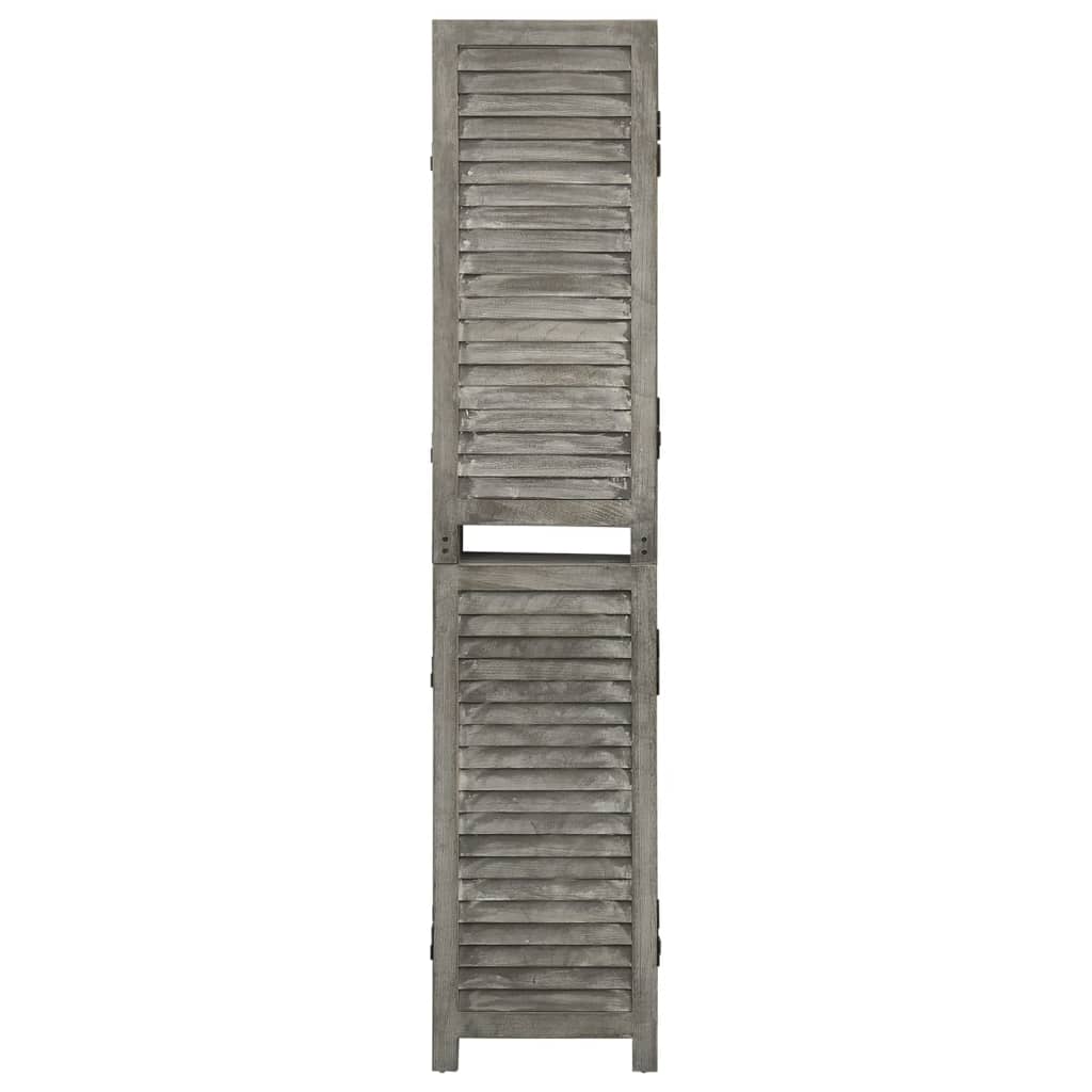 vidaXL 3dílný paraván šedý 106,5 x 166 cm masivní dřevo