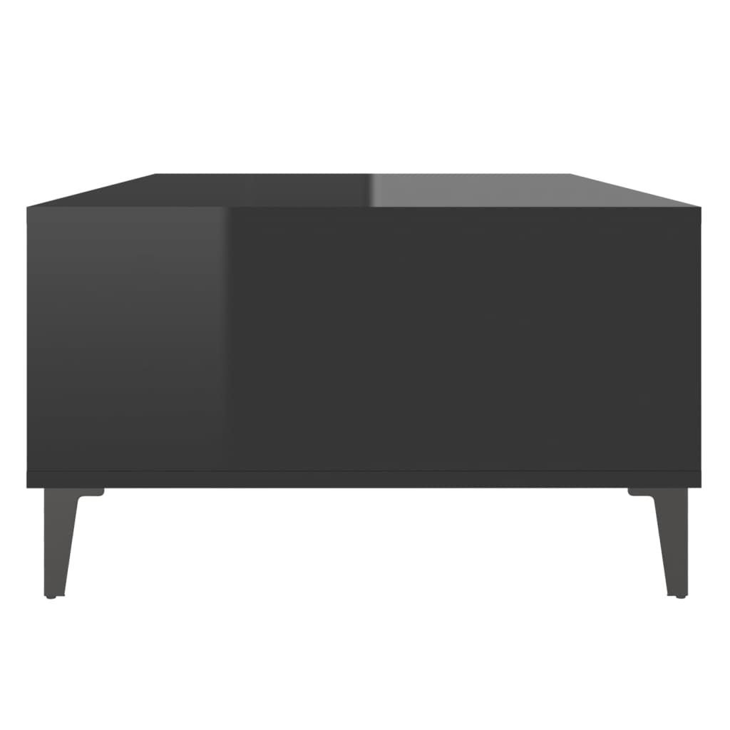 vidaXL Konferenční stolek černý vysoký lesk 103,5x60x35 cm dřevotříska