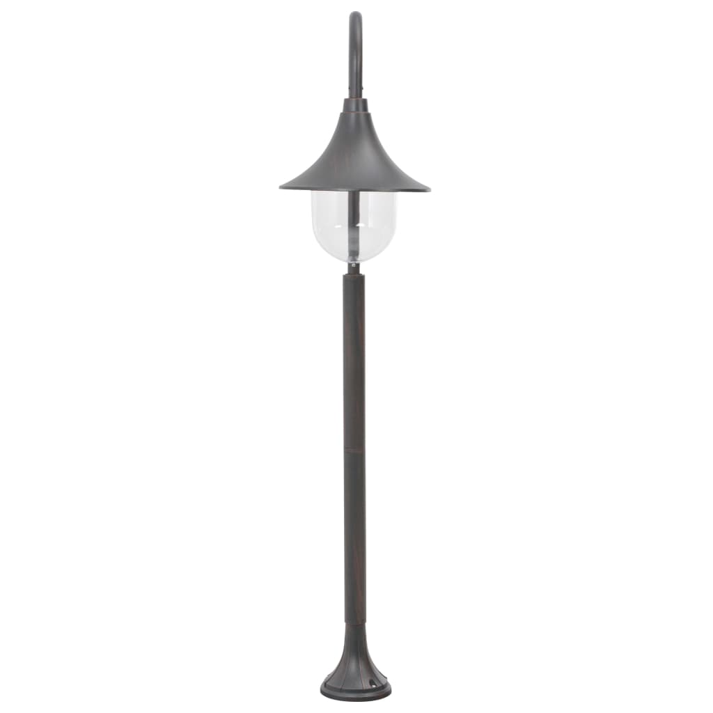 vidaXL Zahradní sloupová lampa E27 120 cm hliník bronzová