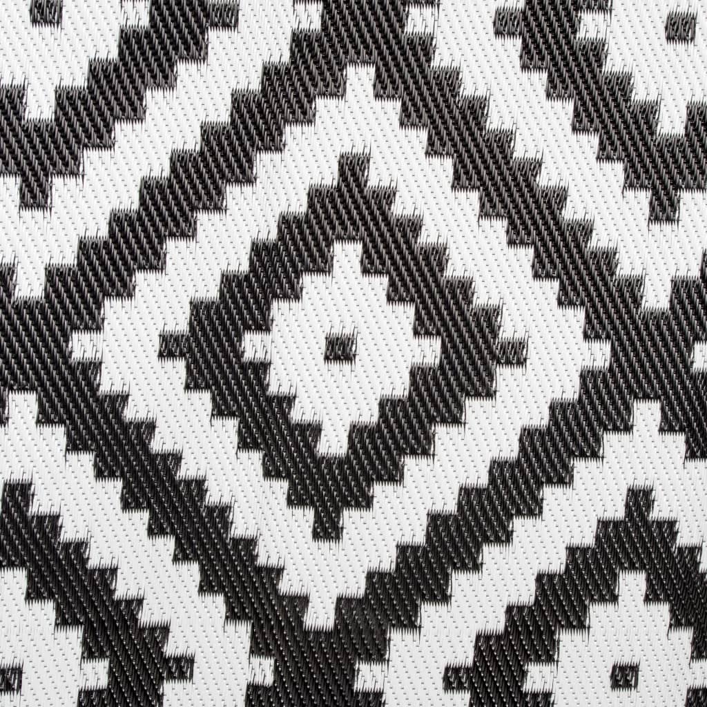 Bo-Camp Venkovní koberec Chill mat Lewisham 2 x 1,8 m M černý a bílý