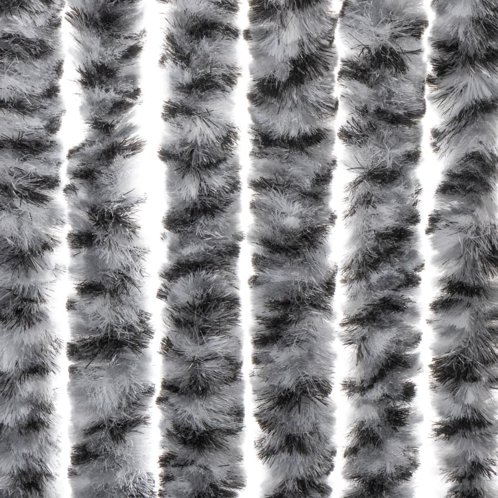 vidaXL Závěs proti hmyzu černý a bílý 100 x 220 cm žinylka