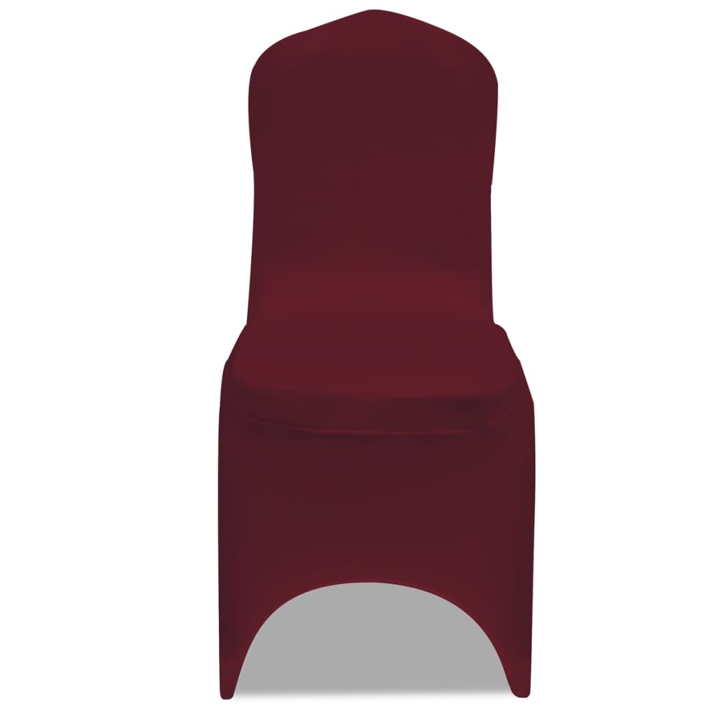 vidaXL Potahy na židle strečové vínové 12 ks