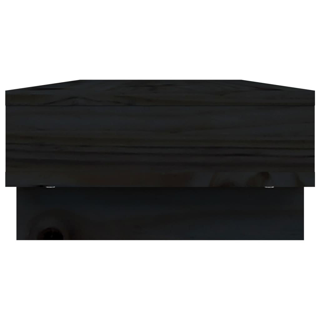 vidaXL Stojan na monitor černý 60x27x14 cm masivní borové dřevo