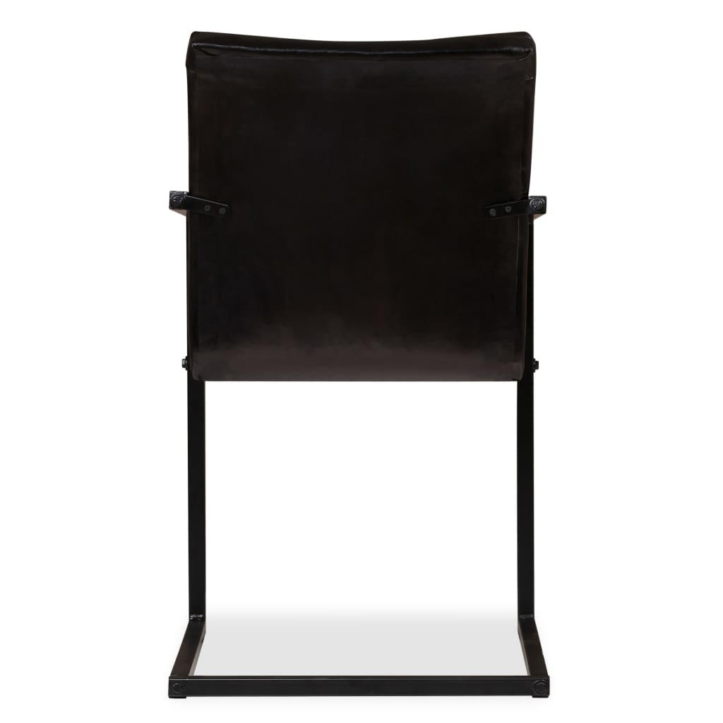 vidaXL Jídelní židle 4 ks antracitové pravá kůže