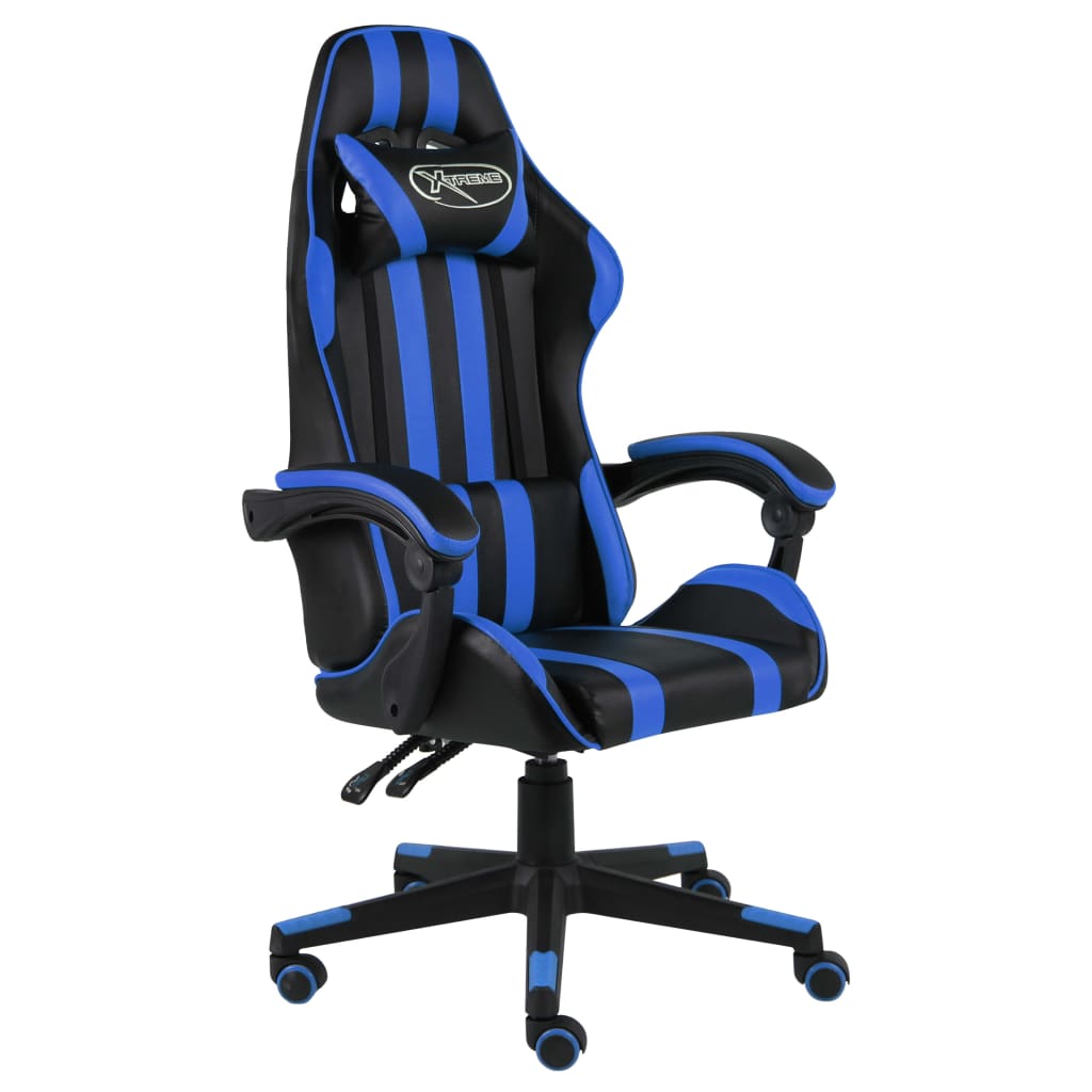vidaXL Herní židle černo-modrá umělá kůže