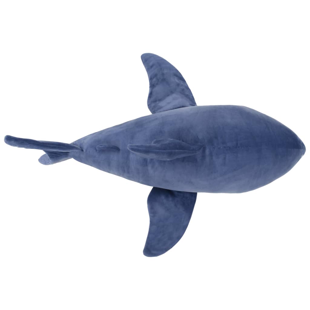 vidaXL Plyšový bílý žralok k mazlení modrý a bílý