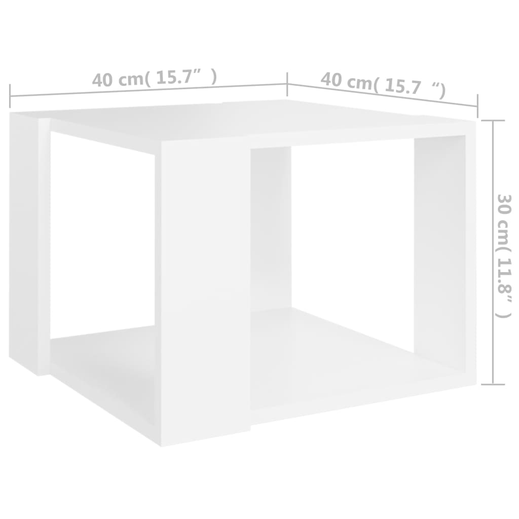 vidaXL Konferenční stolek bílý 40 x 40 x 30 cm kompozitní dřevo