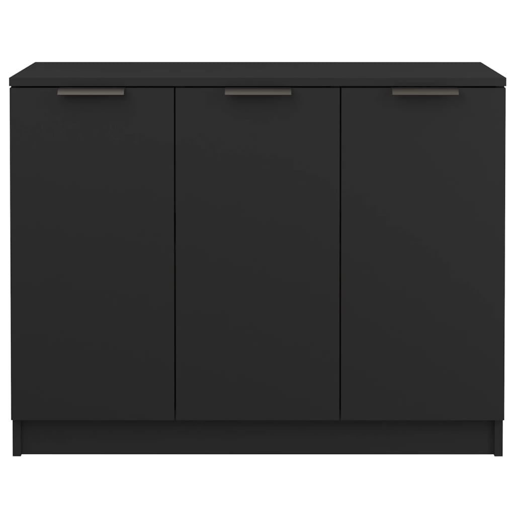 vidaXL Příborník černý 90,5 x 30 x 70 cm kompozitní dřevo