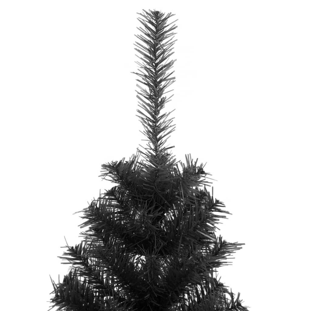vidaXL Umělý vánoční stromek se stojanem černý 120 cm PVC