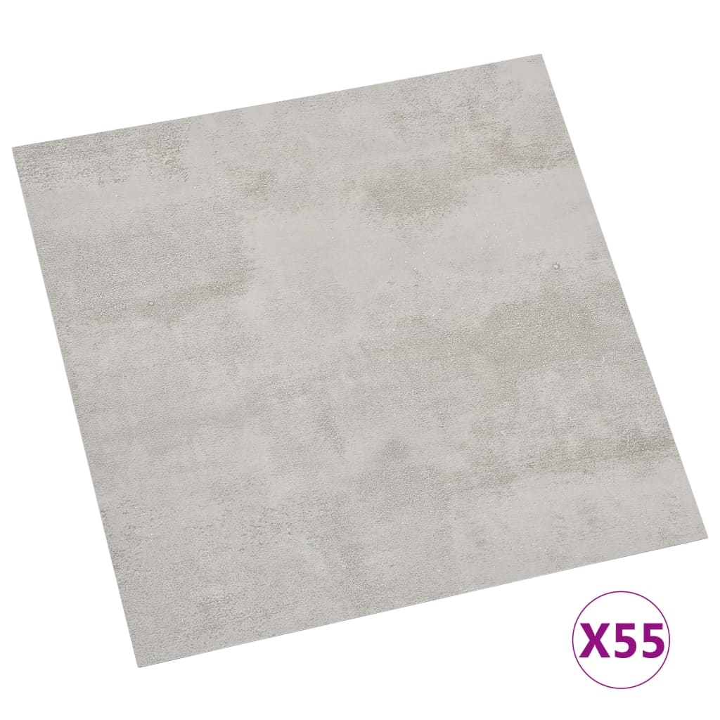 vidaXL Samolepicí podlahové desky 55 ks PVC 5,11 m² světle šedé