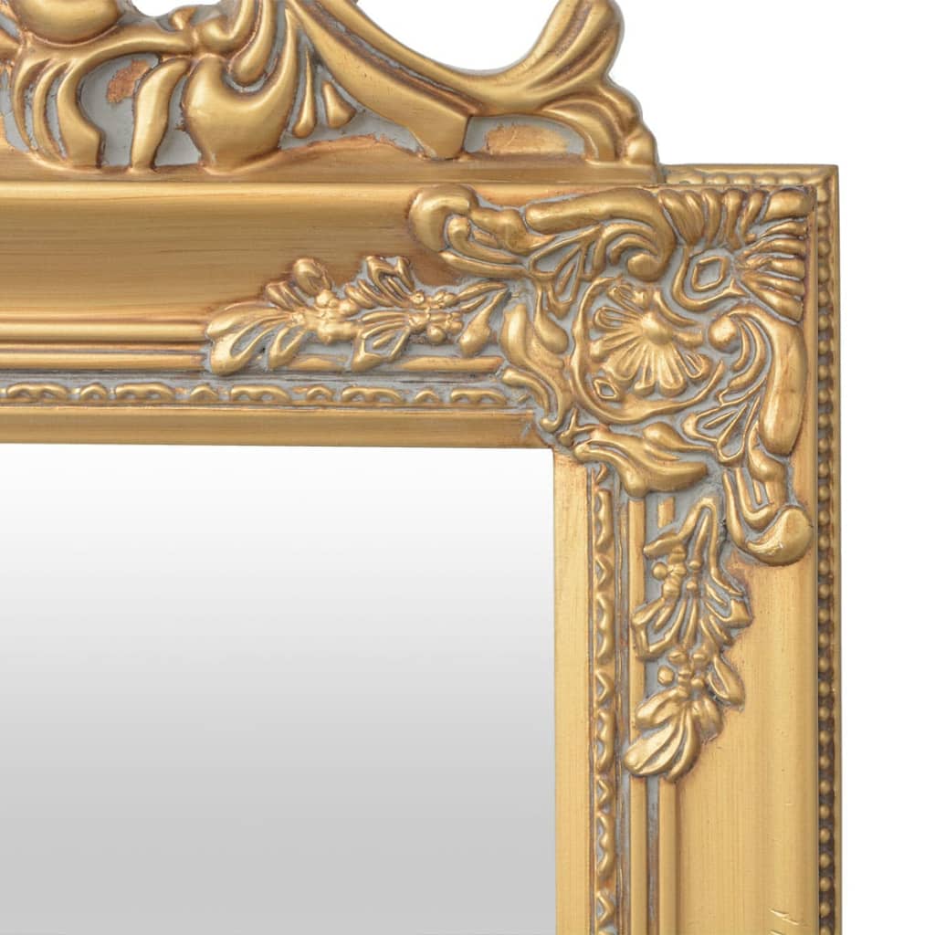 vidaXL Volně stojící zrcadlo barokní styl 160x40 cm zlaté