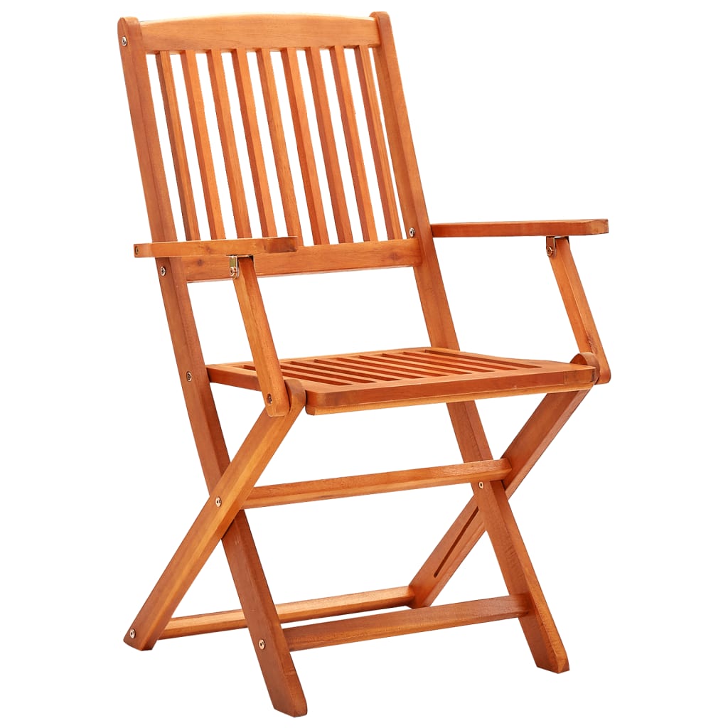 vidaXL Skládací zahradní židle 6 ks masivní eukalyptové dřevo