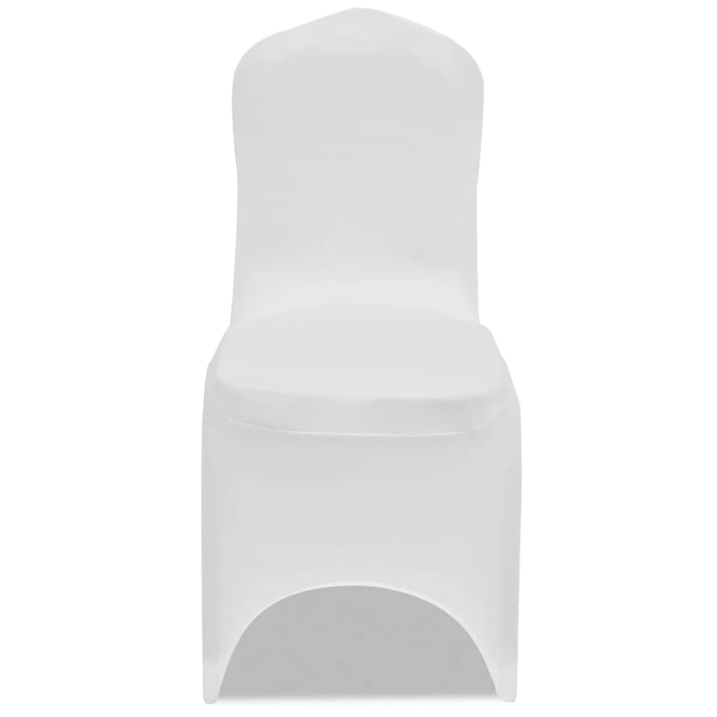vidaXL Potahy na židle napínací bílé 18 ks