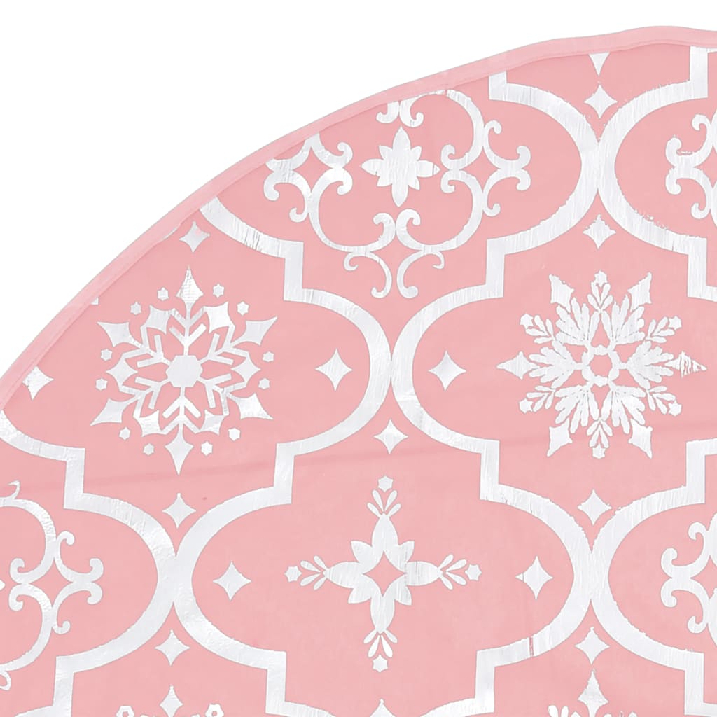 vidaXL Luxusní podložka pod vánoční stromek s punčochou růžová 122 cm