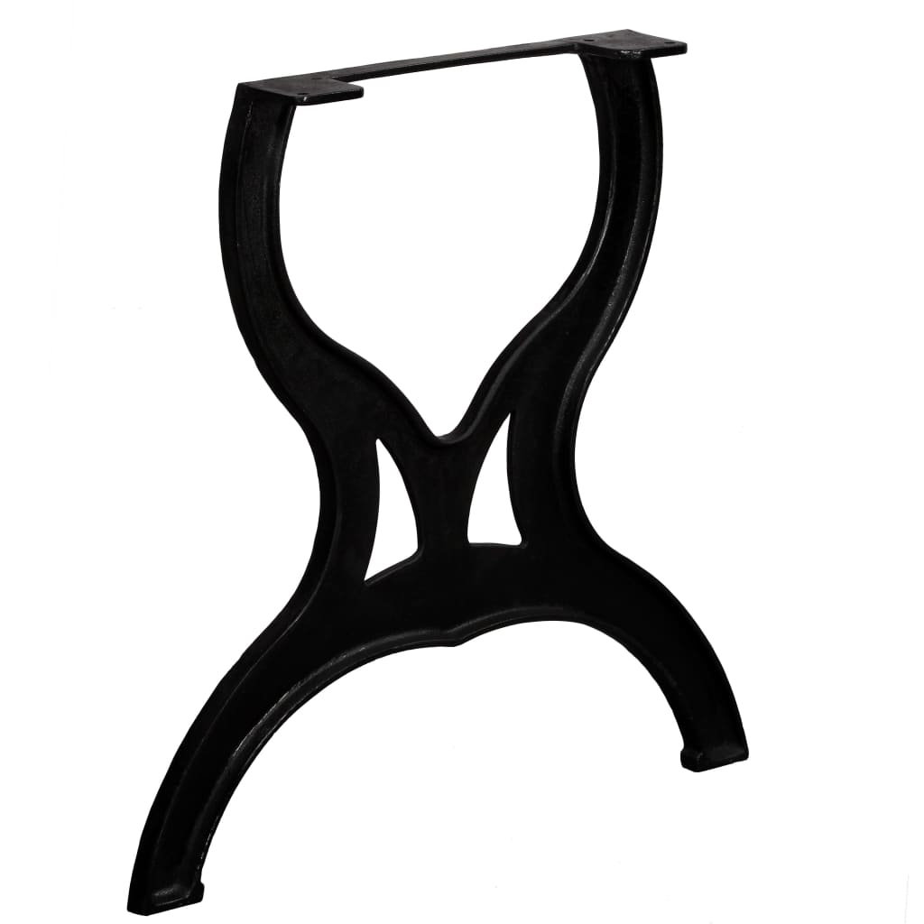 vidaXL Nohy k jídelnímu stolu s rámem ve tvaru písmene X 2 ks litinové