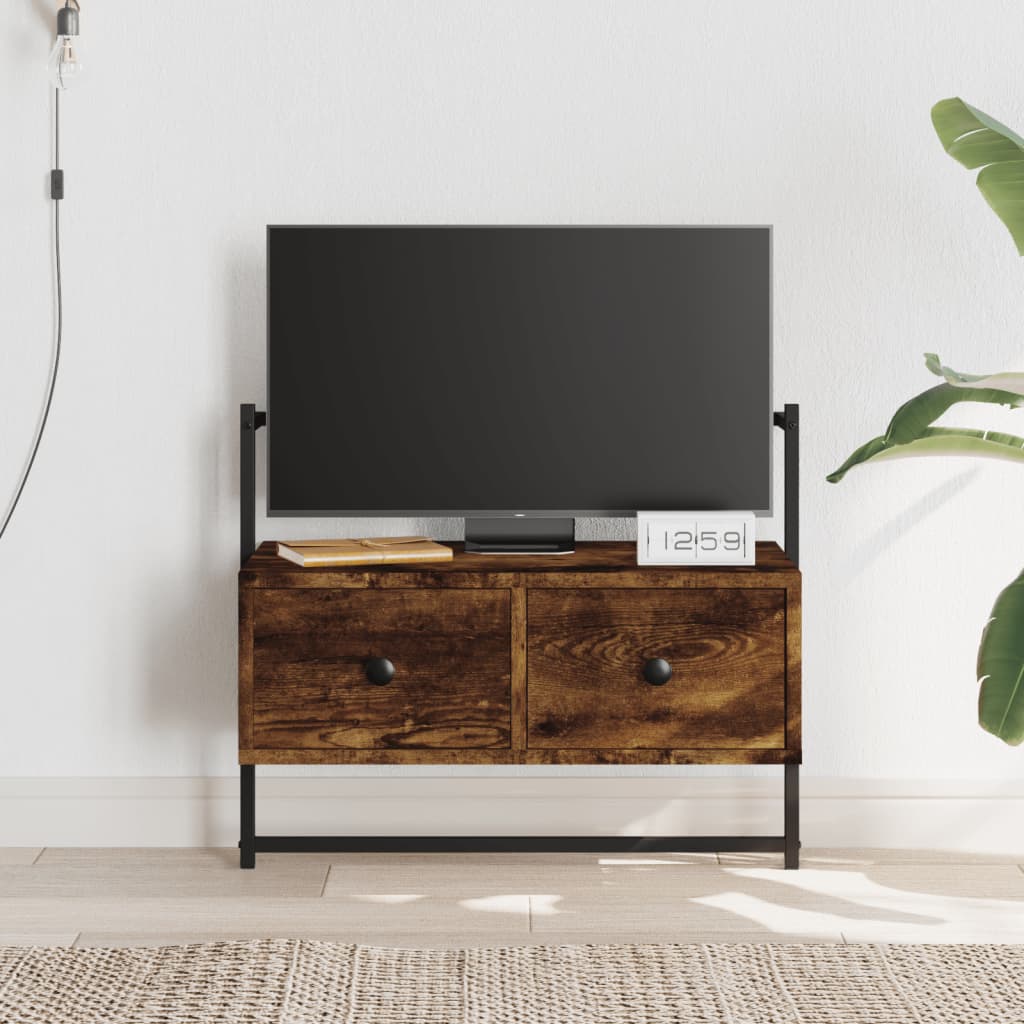 vidaXL TV skříňka nástěnná kouřový dub 60,5x30x51 cm kompozitní dřevo