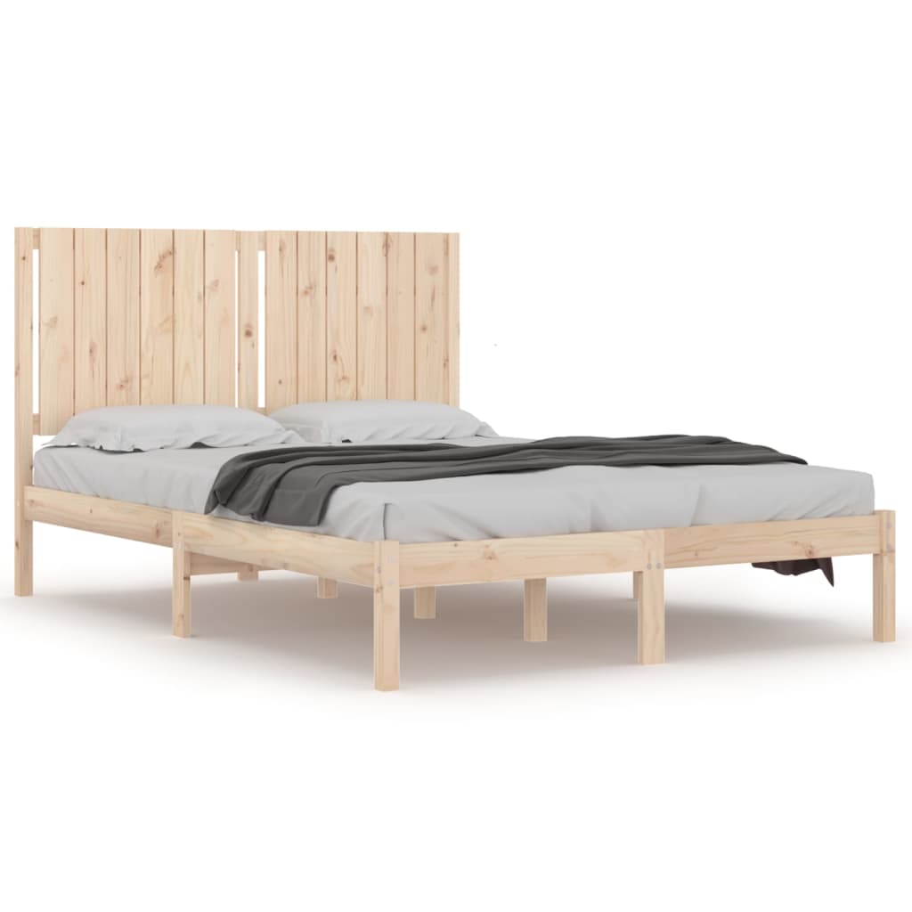 vidaXL Rám postele masivní borovice 135 x 190 cm Double