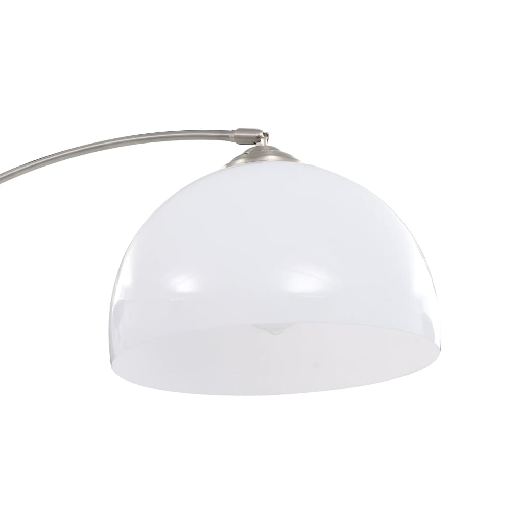 vidaXL Klenutá lampa 60 W stříbrná E27 200 cm
