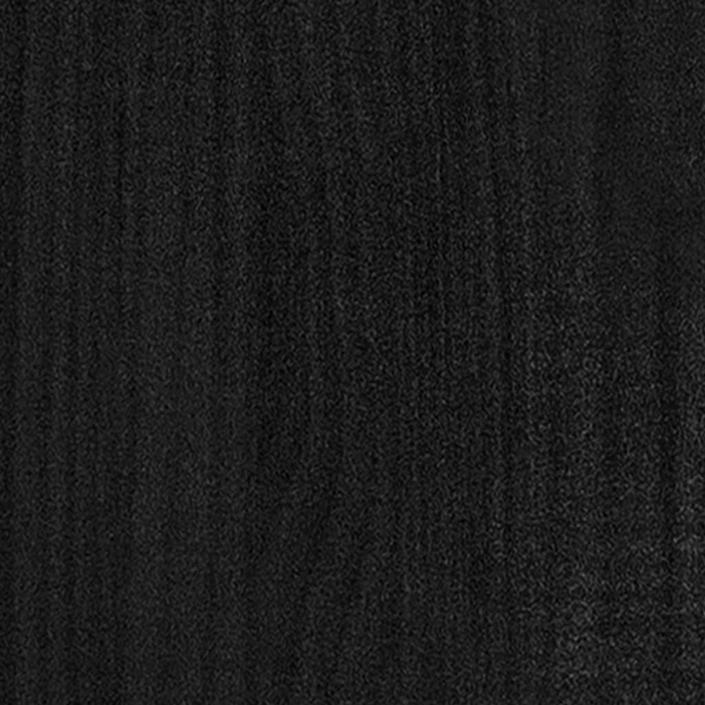 vidaXL Knihovna / dělicí stěna černá 104x33,5x110 cm masivní borovice