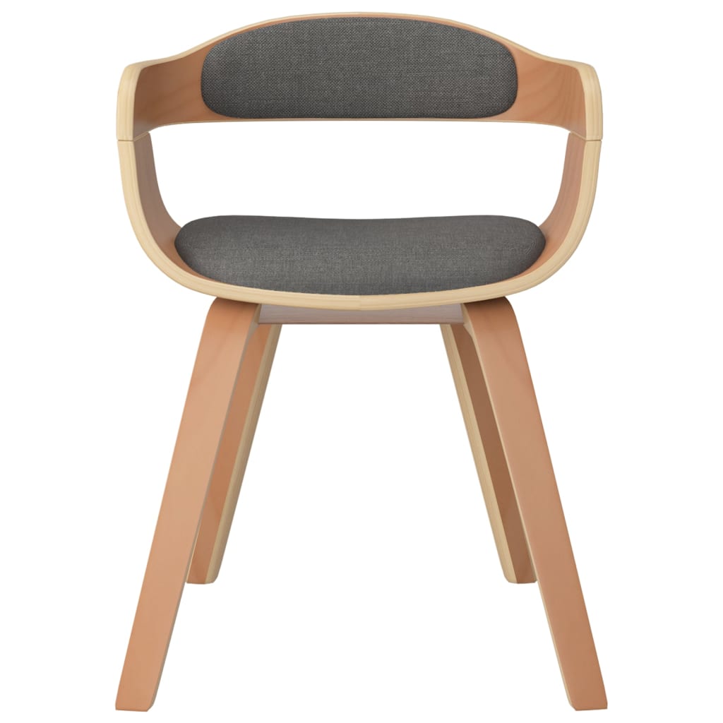 vidaXL Jídelní židle světle šedá ohýbané dřevo a textil