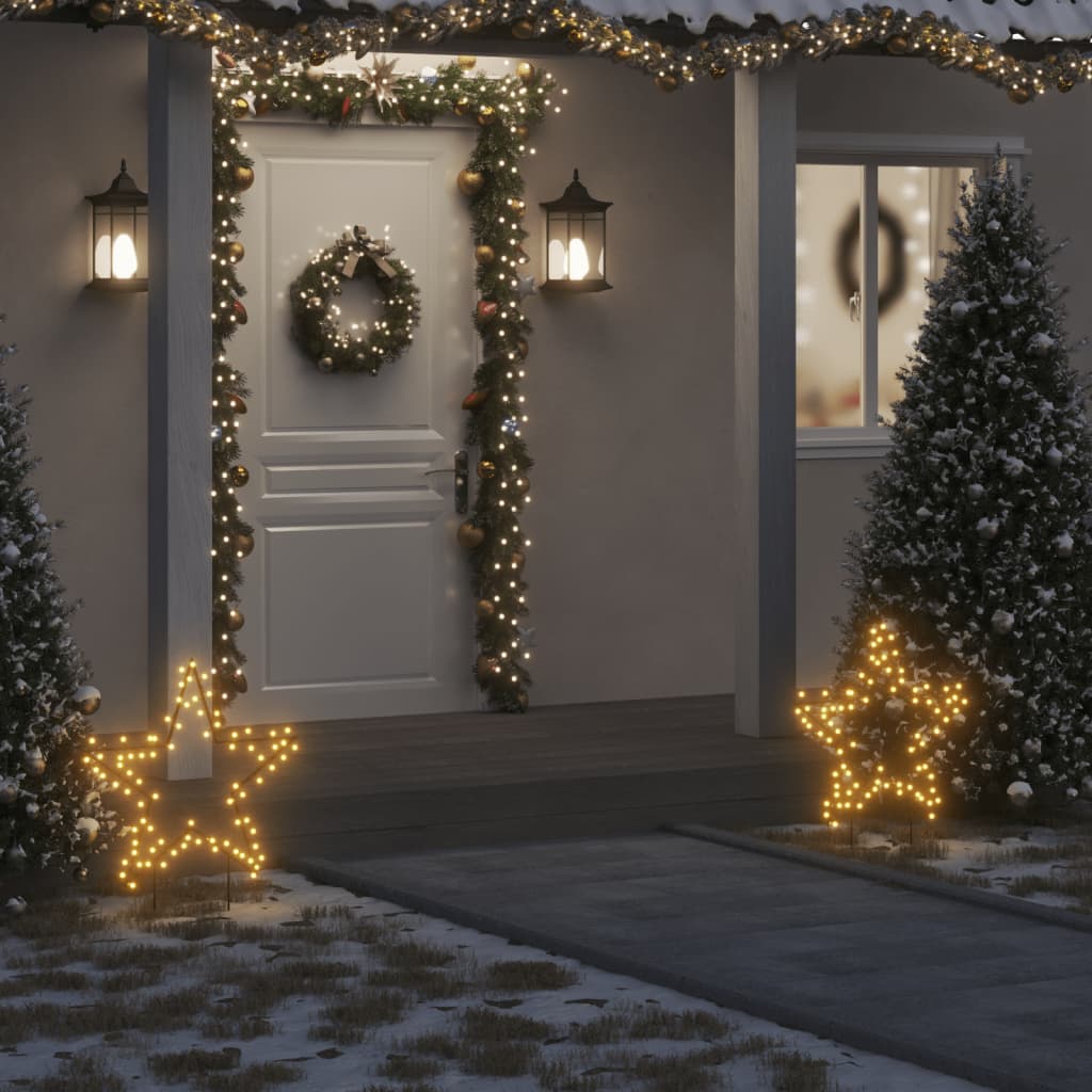 vidaXL Vánoční světelná dekorace s hroty Hvězda 80 LED diod 60 cm