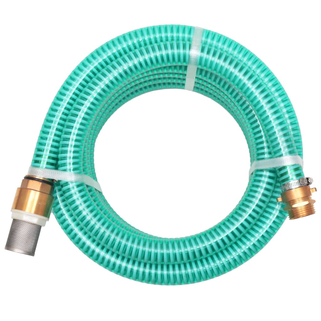 vidaXL Sací hadice s mosaznými konektory 7 m 25 mm zelená