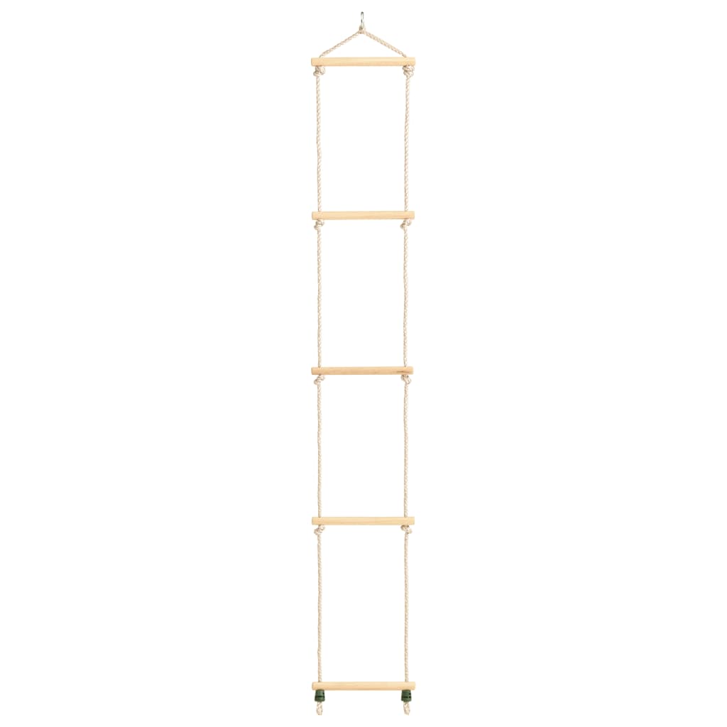 vidaXL Dětský provazový žebřík masivní dřevo a PE 30 x 168 cm