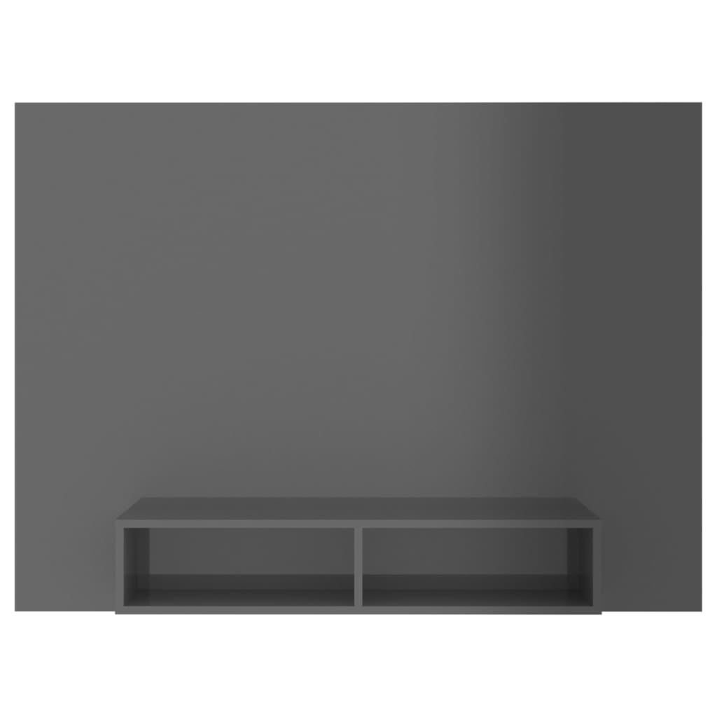 vidaXL Nástěnná TV skříňka šedá vysoký lesk 135x23,5x90 cm dřevotříska