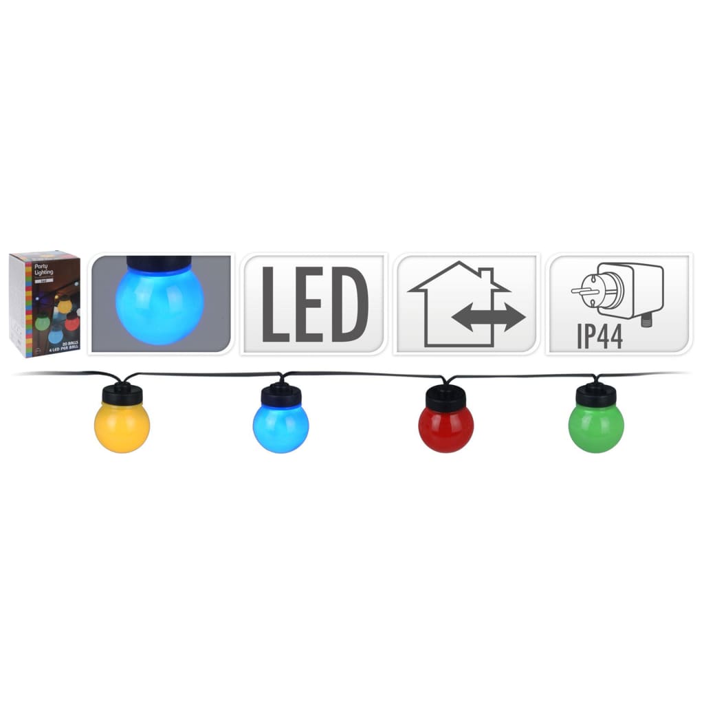 ProGarden Párty LED osvětlení sada s 20 světly vícebarevná 12 V