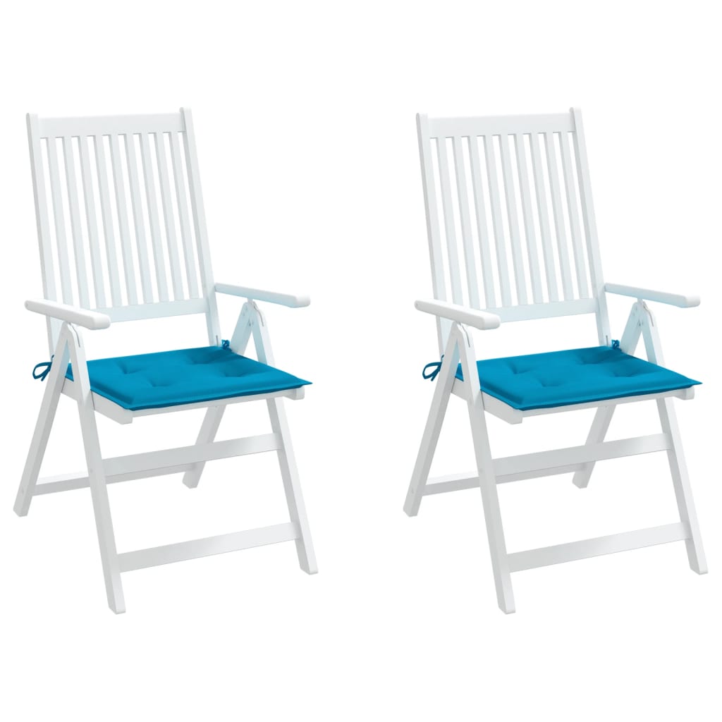 vidaXL Podušky na zahradní židli 2 ks modré 40x40x3 cm látka oxford