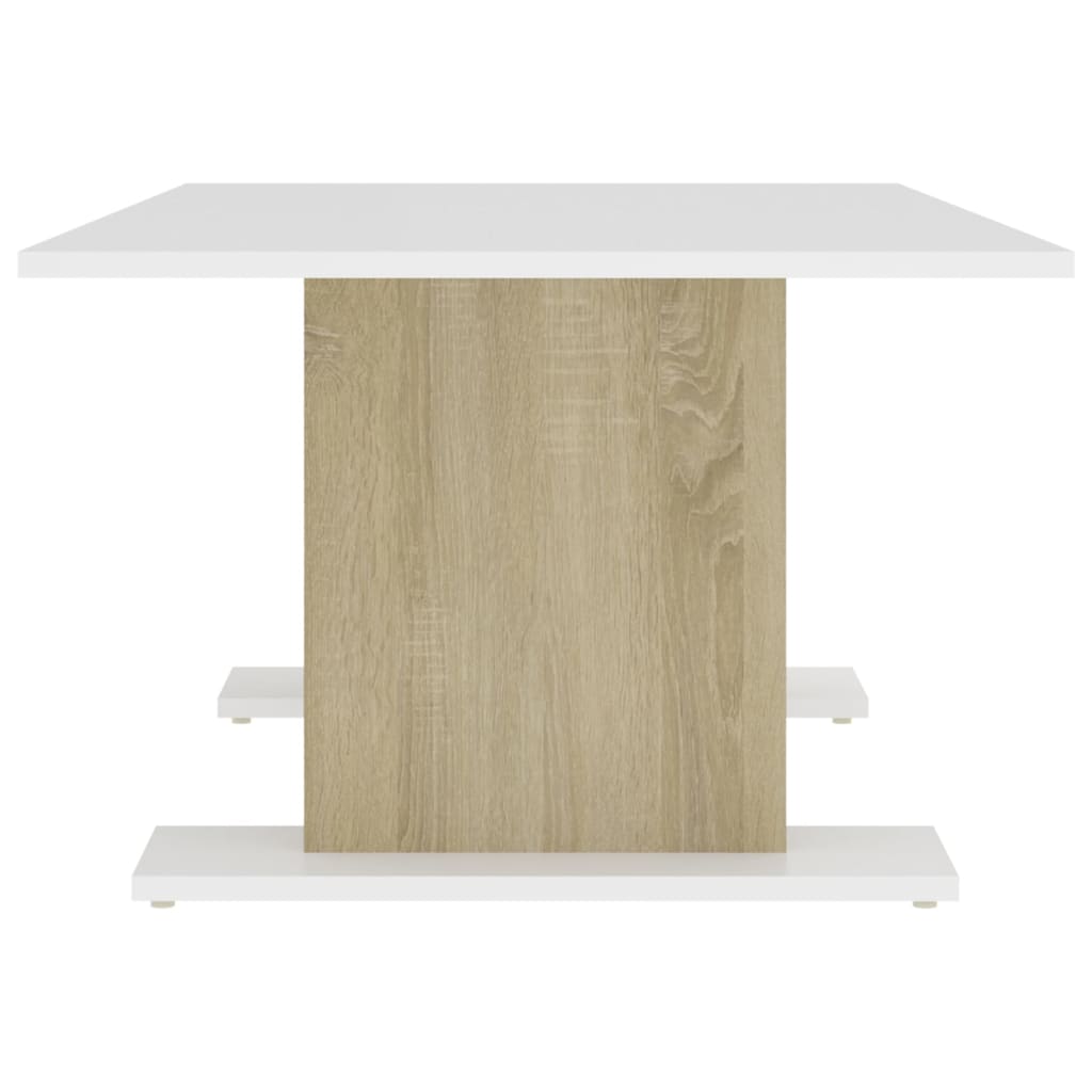 vidaXL Konferenční stolek bílý a dub sonoma 103,5x60x40 cm dřevotříska