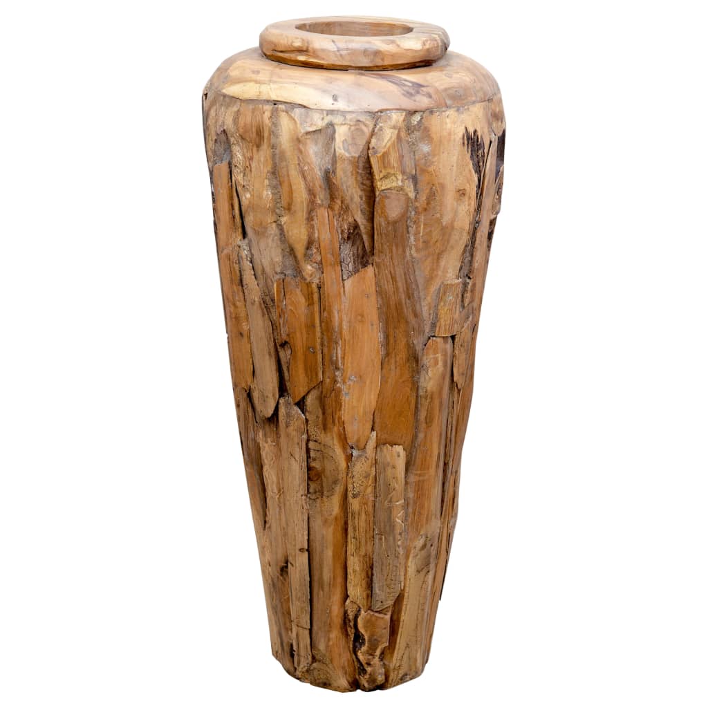 vidaXL Dekorativní váza 40 x 80 cm masivní teakové dřevo