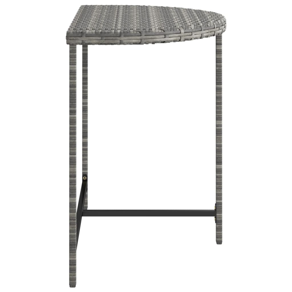 vidaXL Zahradní stůl šedý 80 x 50 x 75 cm polyratan