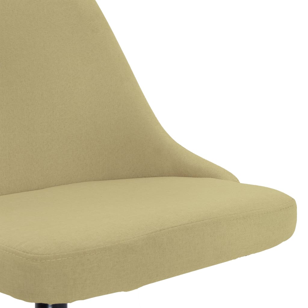 vidaXL Otočná jídelní židle zelená textil