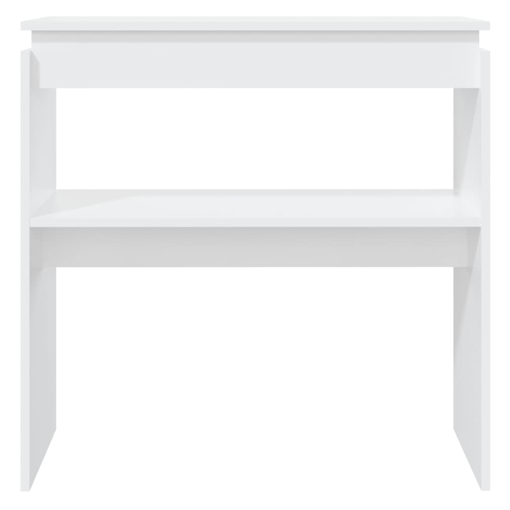 vidaXL Konzolový stolek bílý 80 x 30 x 80 cm dřevotříska