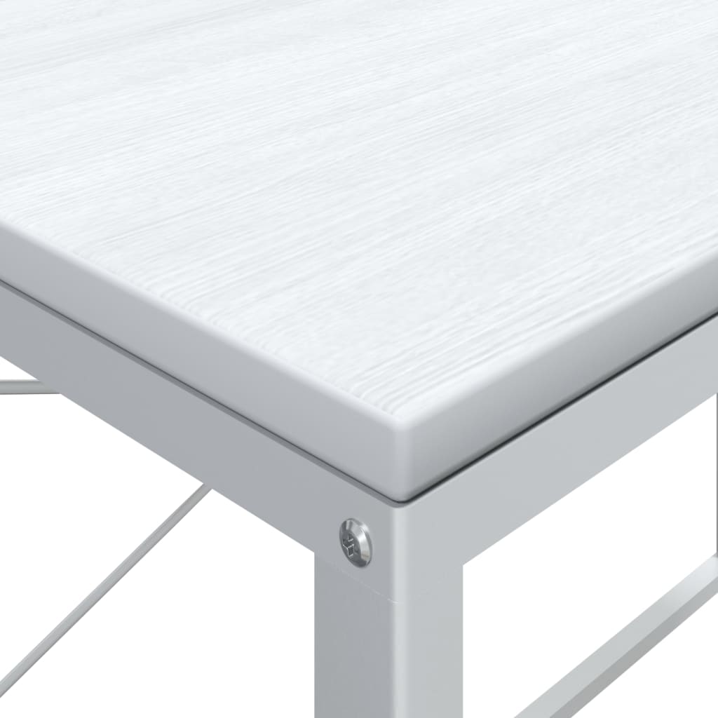 vidaXL Počítačový stůl bílý 110 x 60 x 70 cm dřevotříska