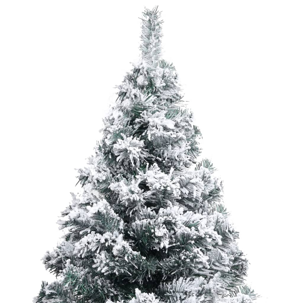 vidaXL Umělý vánoční stromek s LED a sadou koulí zelený 240 cm PVC