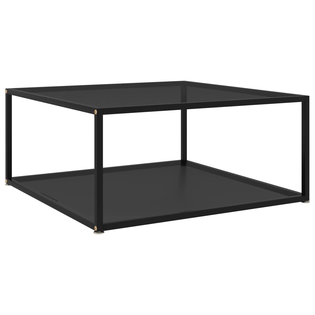 vidaXL Konferenční stolek černý 80 x 80 x 35 cm tvrzené sklo