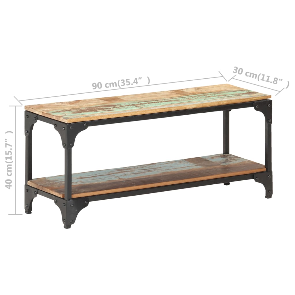 vidaXL Konferenční stolek 90 x 30 x 40 cm masivní recyklované dřevo