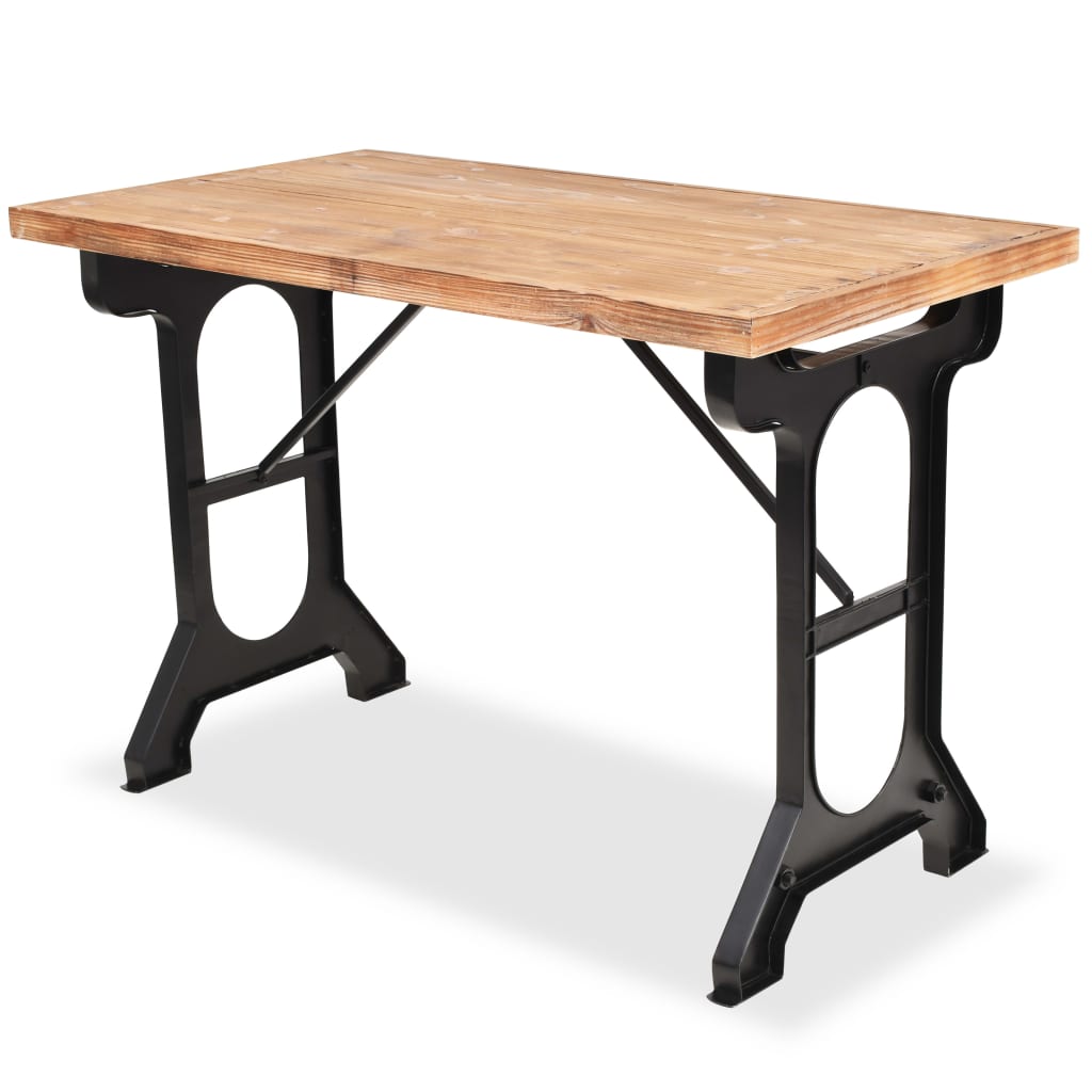 vidaXL Jídelní stůl, masivní jedlové dřevo, 122 x 65 x 82 cm