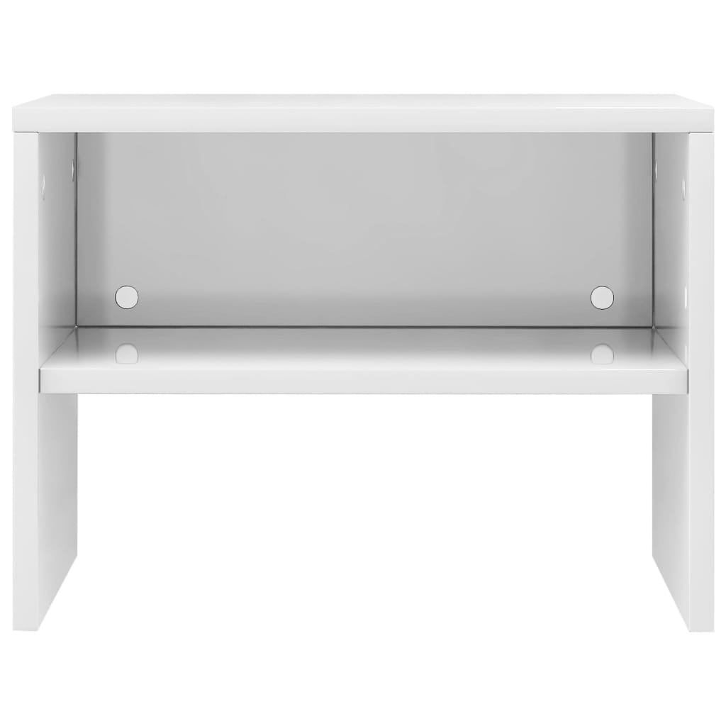vidaXL Noční stolek bílý s vysokým leskem 40 x 30 x 30 cm dřevotříska